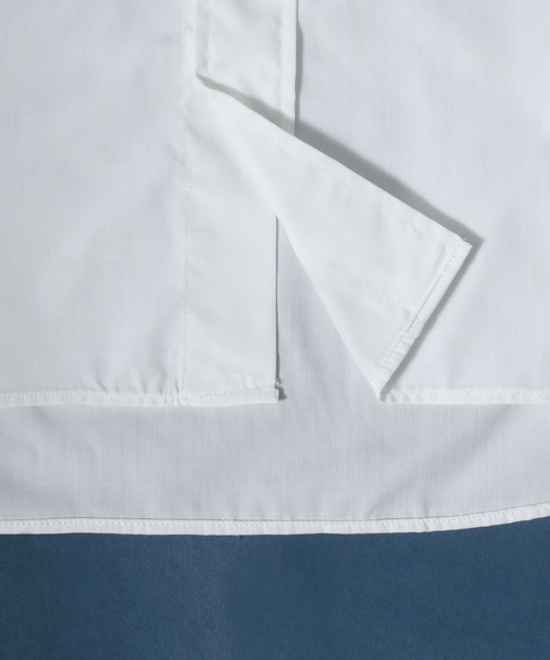 ANPAS(アンパス)の「Solid & Stripe Oversize Drop Shoulder Broadcloth Shirt/無地 ストライプ オーバーサイズ ドロップショルダー ブロードシャツ(シャツ/ブラウス・メンズ・ホワイト/ベージュ/ブルー/ホワイト系その他/ブルー系その他/ブルー系その他2/ブルー系その他3・LL/M/L)」の12枚目の写真