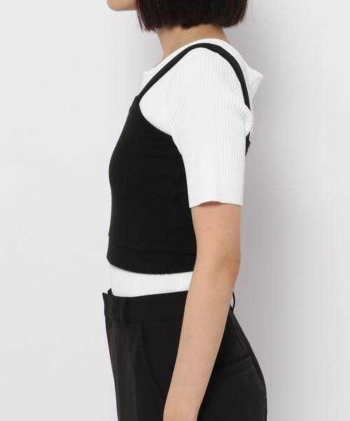 PAGEBOY（ページボーイ）の「リブショートタンク（タンクトップ・レディース・ブラック/オフホワイト/チョコ・FREE）」の17枚目の写真