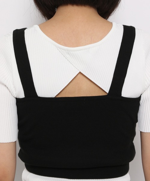 PAGEBOY（ページボーイ）の「リブショートタンク（タンクトップ・レディース・ブラック/オフホワイト/チョコ・FREE）」の19枚目の写真