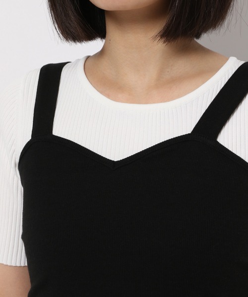 PAGEBOY（ページボーイ）の「リブショートタンク（タンクトップ・レディース・ブラック/オフホワイト/チョコ・FREE）」の20枚目の写真