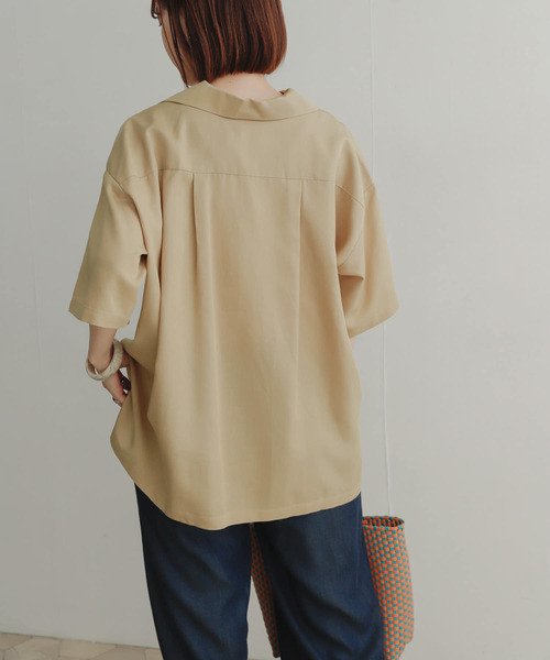 URBAN RESEARCH DOORS(アーバンリサーチドアーズ)の「開襟ワイドシャツ(シャツ/ブラウス・レディース・ベージュ/パープル/グリーン・MEDIUM)」の17枚目の写真