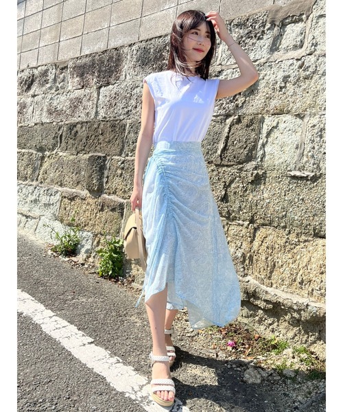 DURAS(デュラス)の「ドロストデザインスカート(スカート・レディース・ブラック/ピンク/ブルー・FREE)」の8枚目の写真