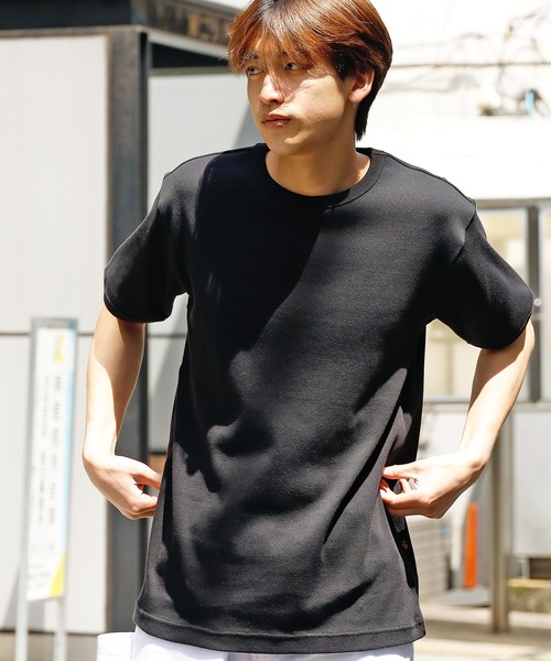 Alpha Industries（アルファインダストリーズ）の「ALPHA INDUSTRIES/アルファインダストリーズ S/S RIB T CREW NECK リブクルーネックT（Tシャツ/カットソー・メンズ・グレー/ホワイト/ブラック・XL/L/M）」の7枚目の写真