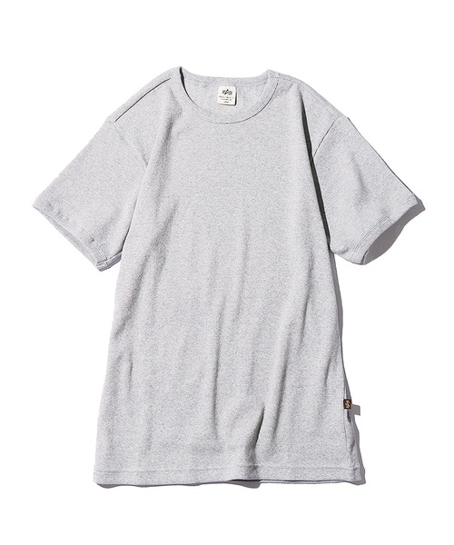 Alpha Industries（アルファインダストリーズ）の「ALPHA INDUSTRIES/アルファインダストリーズ S/S RIB T CREW NECK リブクルーネックT（Tシャツ/カットソー・メンズ・グレー/ホワイト/ブラック・XL/L/M）」の10枚目の写真
