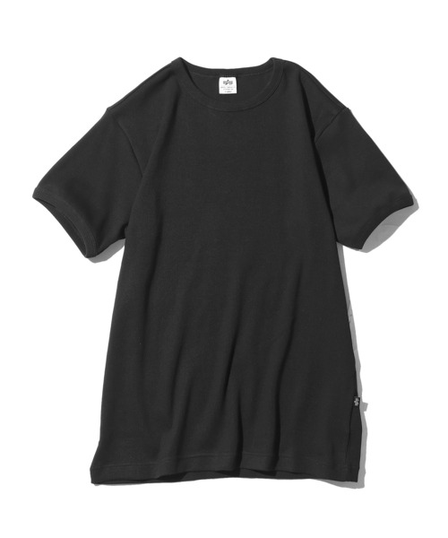 Alpha Industries（アルファインダストリーズ）の「ALPHA INDUSTRIES/アルファインダストリーズ S/S RIB T CREW NECK リブクルーネックT（Tシャツ/カットソー・メンズ・グレー/ホワイト/ブラック・XL/L/M）」の16枚目の写真