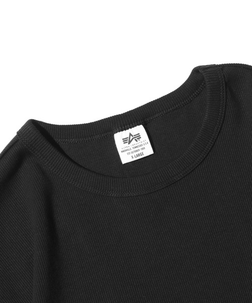 Alpha Industries（アルファインダストリーズ）の「ALPHA INDUSTRIES/アルファインダストリーズ S/S RIB T CREW NECK リブクルーネックT（Tシャツ/カットソー・メンズ・グレー/ホワイト/ブラック・XL/L/M）」の19枚目の写真