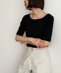 harmonie -OrganicCotton- 無地5分袖Tシャツ