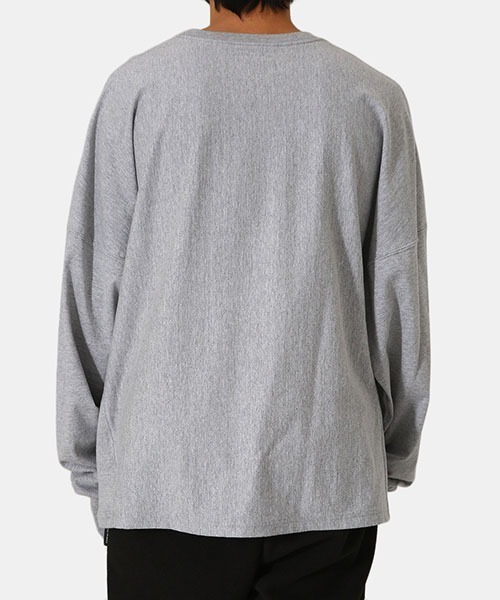 VOTE MAKE NEW CLOTHES（ボートメイクニュークローズ）の「VOTE MAKE NEW CLOTHES / ヴォート メイク ニュークローズ：ALL ARMY ALL NAVY L/S TEE：21FW-0004[WAX]（スウェット・メンズ・イエロー/グレー・L）」の12枚目の写真