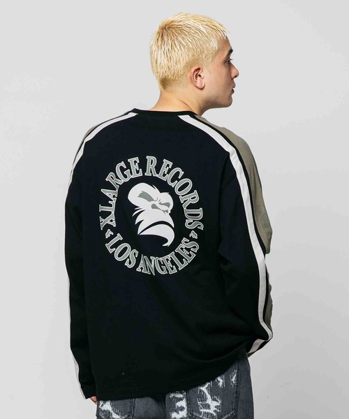 XLARGE（エクストララージ）の「STRIPED SLEEVE HEAVYWEIGHT L/S TEE（Tシャツ/カットソー・メンズ・ブラウン/ホワイト/ブラック・XL/L/S/M）」の2枚目の写真