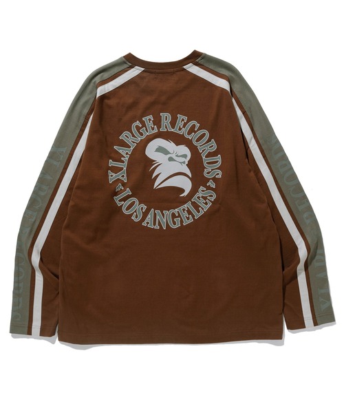 XLARGE（エクストララージ）の「STRIPED SLEEVE HEAVYWEIGHT L/S TEE（Tシャツ/カットソー・メンズ・ブラウン/ホワイト/ブラック・XL/L/S/M）」の13枚目の写真