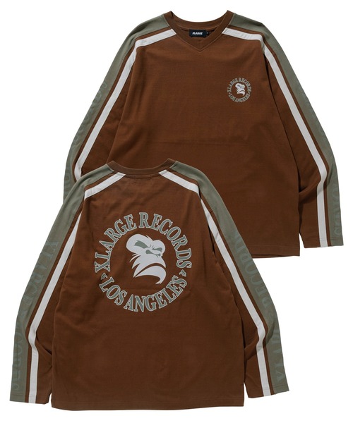 XLARGE（エクストララージ）の「STRIPED SLEEVE HEAVYWEIGHT L/S TEE（Tシャツ/カットソー・メンズ・ブラウン/ホワイト/ブラック・XL/L/S/M）」の19枚目の写真