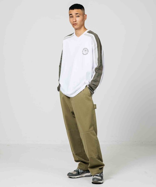 XLARGE（エクストララージ）の「STRIPED SLEEVE HEAVYWEIGHT L/S TEE（Tシャツ/カットソー・メンズ・ブラウン/ホワイト/ブラック・XL/L/S/M）」の17枚目の写真