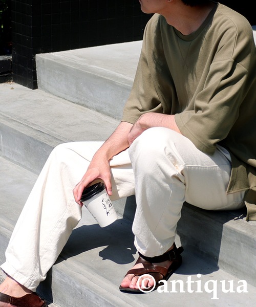 antiqua（アンティカ）の「カジュアルオーバーポンチTシャツ（Tシャツ/カットソー・レディース・ホワイト/カーキ/ブラック・FREE）」の7枚目の写真