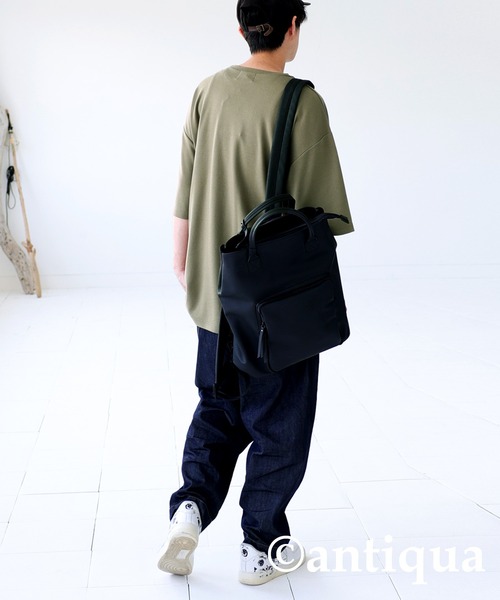 antiqua（アンティカ）の「カジュアルオーバーポンチTシャツ（Tシャツ/カットソー・レディース・ホワイト/カーキ/ブラック・FREE）」の12枚目の写真