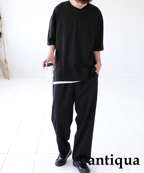 antiqua（アンティカ）の「カジュアルオーバーポンチTシャツ（Tシャツ/カットソー・レディース・ホワイト/カーキ/ブラック・FREE）」の16枚目の写真