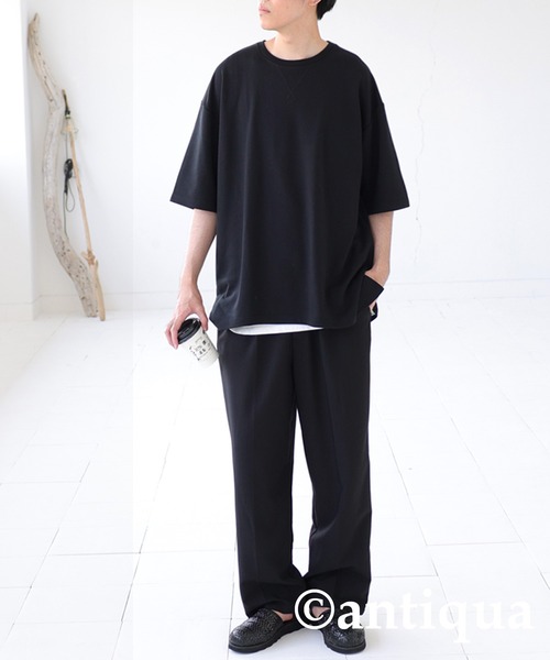 antiqua（アンティカ）の「カジュアルオーバーポンチTシャツ（Tシャツ/カットソー・レディース・ホワイト/カーキ/ブラック・FREE）」の5枚目の写真