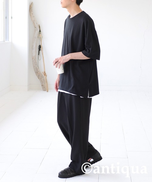 antiqua（アンティカ）の「カジュアルオーバーポンチTシャツ（Tシャツ/カットソー・レディース・ホワイト/カーキ/ブラック・FREE）」の22枚目の写真