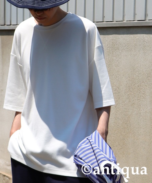 antiqua（アンティカ）の「カジュアルオーバーポンチTシャツ（Tシャツ/カットソー・レディース・ホワイト/カーキ/ブラック・FREE）」の15枚目の写真