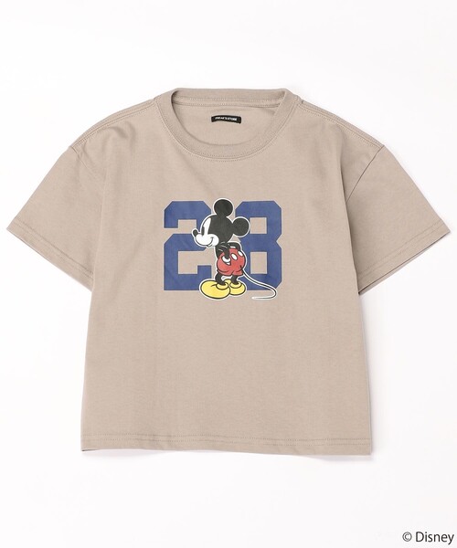 FREAK'S STORE(フリークスストア)の「WEB限定【DISNEY/ディズニー ミッキーマウス】 別注 ビッグシルエット ナンバリングデザイン プリントTシャツ(Tシャツ/カットソー・キッズ・ホワイト/グレー/ブラック/ベージュ/グリーン/ブルー・120/150/130/140)」の5枚目の写真
