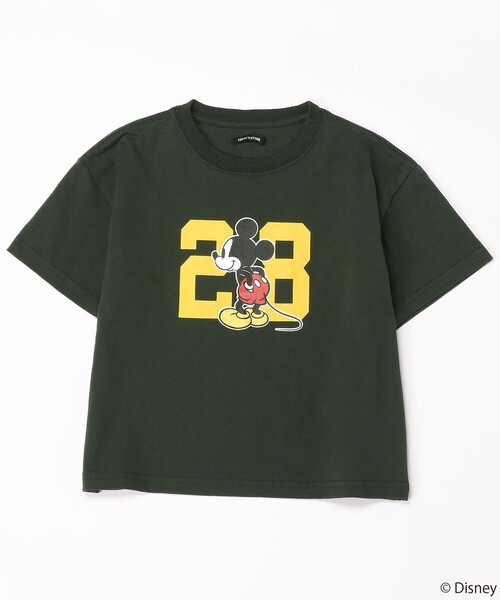 FREAK'S STORE(フリークスストア)の「WEB限定【DISNEY/ディズニー ミッキーマウス】 別注 ビッグシルエット ナンバリングデザイン プリントTシャツ(Tシャツ/カットソー・キッズ・ホワイト/グレー/ブラック/ベージュ/グリーン/ブルー・120/150/130/140)」の6枚目の写真