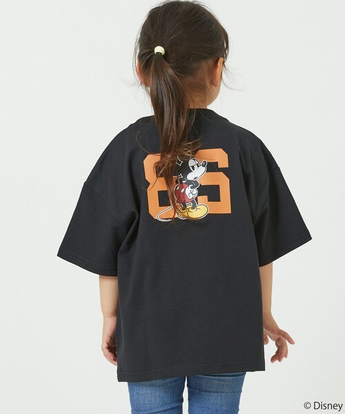 FREAK'S STORE(フリークスストア)の「WEB限定【DISNEY/ディズニー ミッキーマウス】 別注 ビッグシルエット ナンバリングデザイン プリントTシャツ(Tシャツ/カットソー・キッズ・ホワイト/グレー/ブラック/ベージュ/グリーン/ブルー・120/150/130/140)」の12枚目の写真