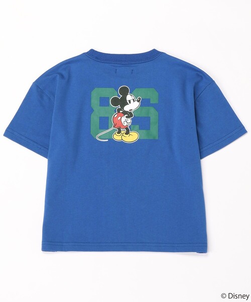 FREAK'S STORE(フリークスストア)の「WEB限定【DISNEY/ディズニー ミッキーマウス】 別注 ビッグシルエット ナンバリングデザイン プリントTシャツ(Tシャツ/カットソー・キッズ・ホワイト/グレー/ブラック/ベージュ/グリーン/ブルー・120/150/130/140)」の18枚目の写真