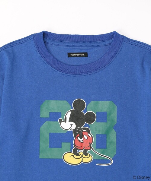 FREAK'S STORE(フリークスストア)の「WEB限定【DISNEY/ディズニー ミッキーマウス】 別注 ビッグシルエット ナンバリングデザイン プリントTシャツ(Tシャツ/カットソー・キッズ・ホワイト/グレー/ブラック/ベージュ/グリーン/ブルー・120/150/130/140)」の19枚目の写真