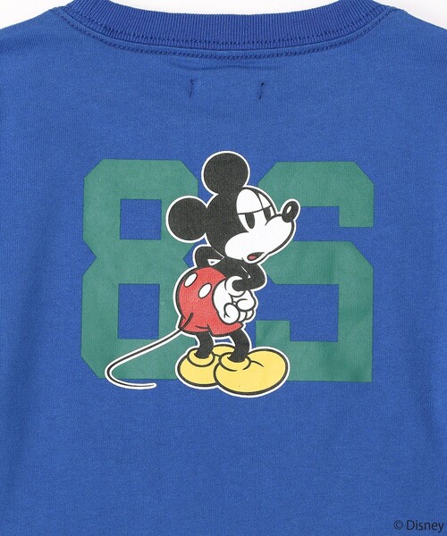FREAK'S STORE(フリークスストア)の「WEB限定【DISNEY/ディズニー ミッキーマウス】 別注 ビッグシルエット ナンバリングデザイン プリントTシャツ(Tシャツ/カットソー・キッズ・ホワイト/グレー/ブラック/ベージュ/グリーン/ブルー・120/150/130/140)」の20枚目の写真