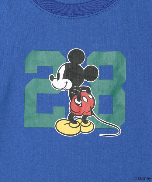 FREAK'S STORE(フリークスストア)の「WEB限定【DISNEY/ディズニー ミッキーマウス】 別注 ビッグシルエット ナンバリングデザイン プリントTシャツ(Tシャツ/カットソー・キッズ・ホワイト/グレー/ブラック/ベージュ/グリーン/ブルー・120/150/130/140)」の21枚目の写真