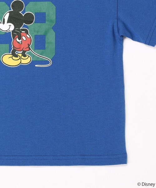 FREAK'S STORE(フリークスストア)の「WEB限定【DISNEY/ディズニー ミッキーマウス】 別注 ビッグシルエット ナンバリングデザイン プリントTシャツ(Tシャツ/カットソー・キッズ・ホワイト/グレー/ブラック/ベージュ/グリーン/ブルー・120/150/130/140)」の22枚目の写真