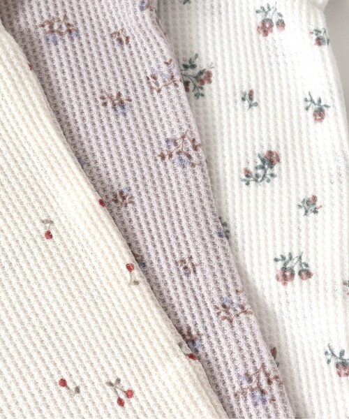 apres les cours（アプレレクール）の「GIRLS ワッフル半袖インナー（インナーウェア/肌着・キッズ・アイボリー/ラベンダー/ピンク/キナリ・90/130/100/80/110/120）」の7枚目の写真