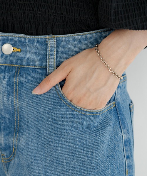 Kastane（カスタネ）の「【サイズ展開あり】ハイウエストストレートデニムパンツ（デニムパンツ・レディース・アイボリー/ブルー・1/2/0）」の6枚目の写真