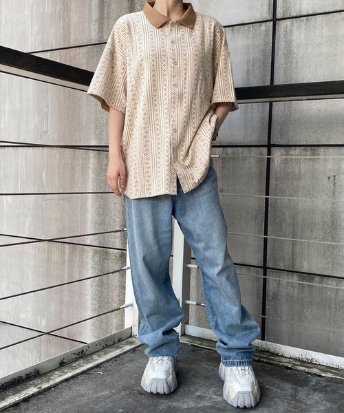 PairPair(ペアペア)の「ジャガードポロ(ユニセックス)(ポロシャツ・メンズ・ブラック/ベージュ/グレー・MEDIUM/LARGE)」の9枚目の写真