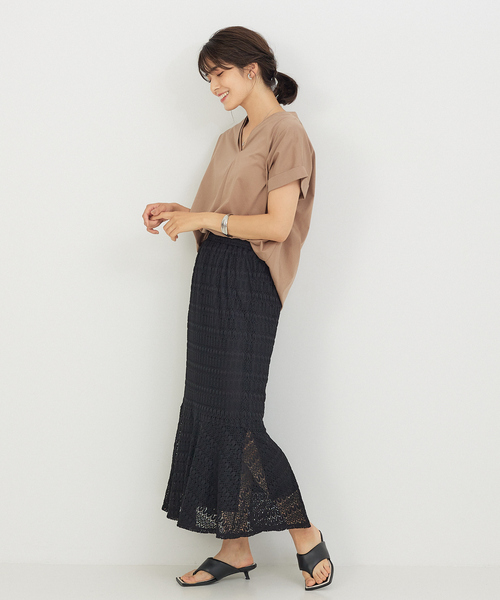 abahouse mavie（アバハウスマヴィ）の「レースマーメイドスカート（スカート・レディース・ブラック/ブラウン・フリー）」の6枚目の写真