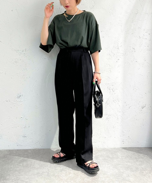 apres jour mignon(アプレジュールミニョン)の「タックゆるテーパードパンツ【ZOZOTOWN限定アイテム】(その他パンツ・レディース・ブルー/オフホワイト/ブラック・MEDIUM/X-LARGE/SMALL)」の15枚目の写真
