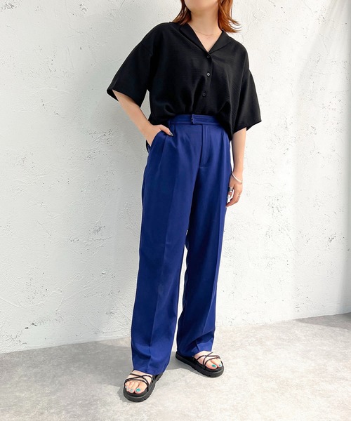 apres jour mignon(アプレジュールミニョン)の「タックゆるテーパードパンツ【ZOZOTOWN限定アイテム】(その他パンツ・レディース・ブルー/オフホワイト/ブラック・MEDIUM/X-LARGE/SMALL)」の22枚目の写真