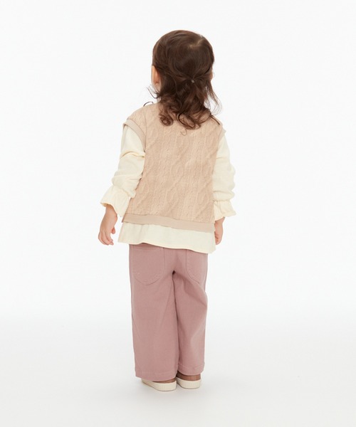 Moujonjon(ムージョンジョン)の「STツイルフレアパンツ(その他パンツ・キッズ・ピンク・100/130/90/110/120)」の9枚目の写真