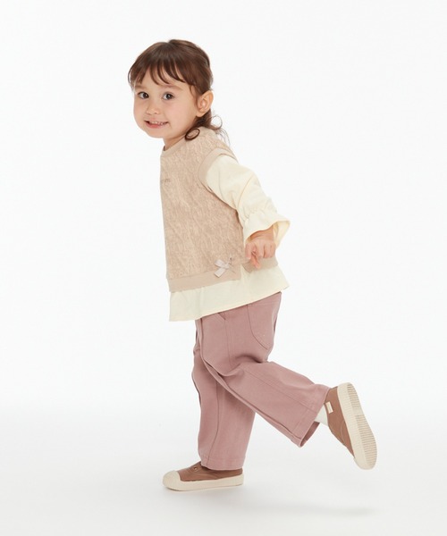Moujonjon(ムージョンジョン)の「STツイルフレアパンツ(その他パンツ・キッズ・ピンク・100/130/90/110/120)」の8枚目の写真