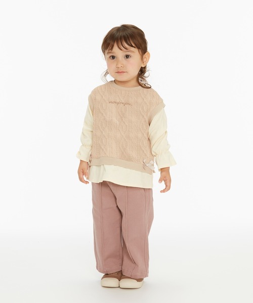 Moujonjon(ムージョンジョン)の「STツイルフレアパンツ(その他パンツ・キッズ・ピンク・100/130/90/110/120)」の7枚目の写真