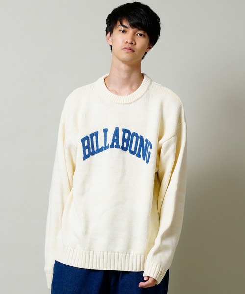 BILLABONG(ビラボン)の「BILLABONG/ビラボン カレッジロゴ風 ニット/セーター BC012-601(ニット/セーター・メンズ・ホワイト/グリーン・L/M)」の4枚目の写真