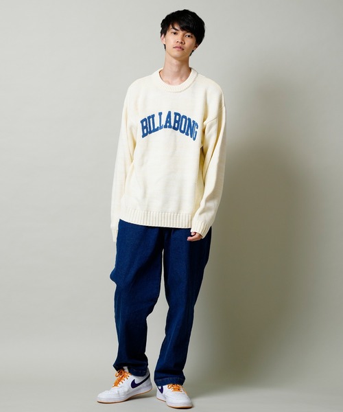 BILLABONG(ビラボン)の「BILLABONG/ビラボン カレッジロゴ風 ニット/セーター BC012-601(ニット/セーター・メンズ・ホワイト/グリーン・L/M)」の9枚目の写真