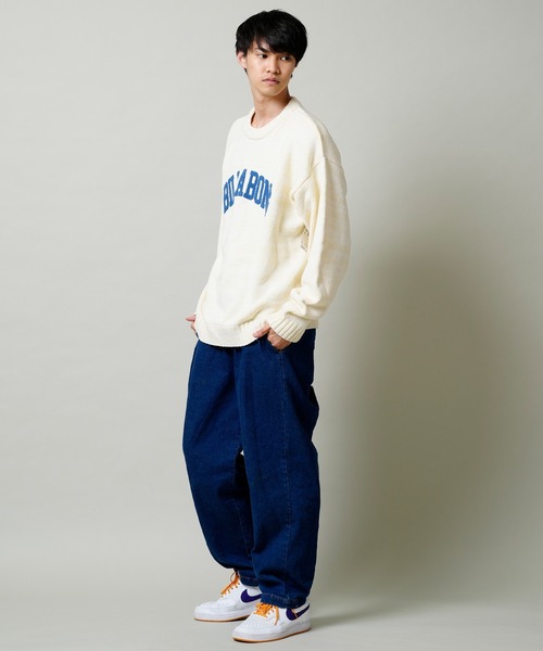 BILLABONG(ビラボン)の「BILLABONG/ビラボン カレッジロゴ風 ニット/セーター BC012-601(ニット/セーター・メンズ・ホワイト/グリーン・L/M)」の14枚目の写真