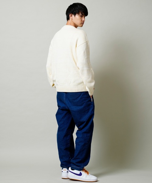 BILLABONG(ビラボン)の「BILLABONG/ビラボン カレッジロゴ風 ニット/セーター BC012-601(ニット/セーター・メンズ・ホワイト/グリーン・L/M)」の15枚目の写真