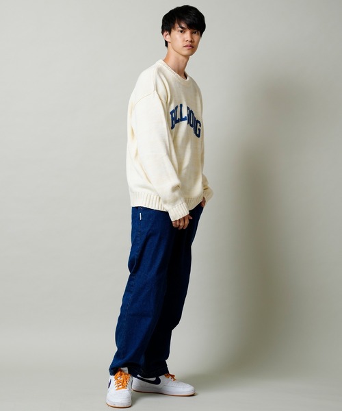 BILLABONG(ビラボン)の「BILLABONG/ビラボン カレッジロゴ風 ニット/セーター BC012-601(ニット/セーター・メンズ・ホワイト/グリーン・L/M)」の11枚目の写真