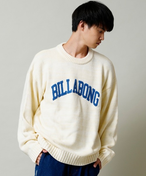 BILLABONG(ビラボン)の「BILLABONG/ビラボン カレッジロゴ風 ニット/セーター BC012-601(ニット/セーター・メンズ・ホワイト/グリーン・L/M)」の5枚目の写真