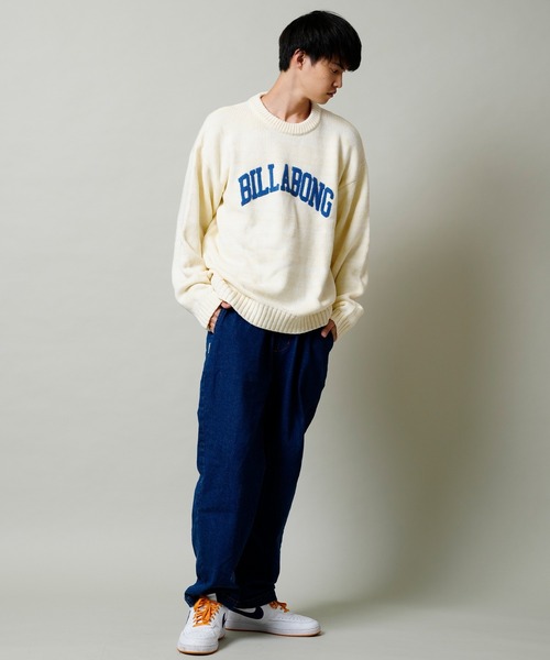BILLABONG(ビラボン)の「BILLABONG/ビラボン カレッジロゴ風 ニット/セーター BC012-601(ニット/セーター・メンズ・ホワイト/グリーン・L/M)」の10枚目の写真