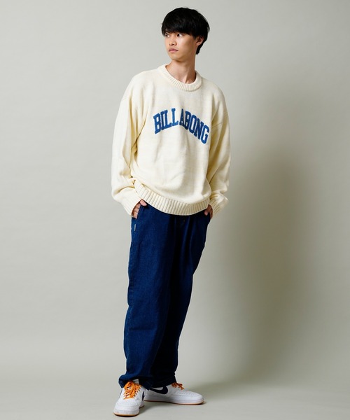 BILLABONG(ビラボン)の「BILLABONG/ビラボン カレッジロゴ風 ニット/セーター BC012-601(ニット/セーター・メンズ・ホワイト/グリーン・L/M)」の12枚目の写真