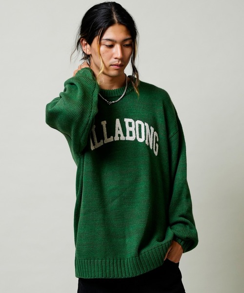 BILLABONG(ビラボン)の「BILLABONG/ビラボン カレッジロゴ風 ニット/セーター BC012-601(ニット/セーター・メンズ・ホワイト/グリーン・L/M)」の19枚目の写真