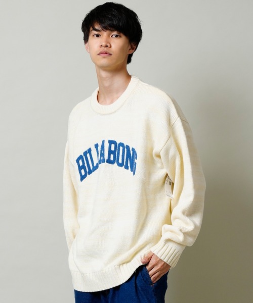 BILLABONG(ビラボン)の「BILLABONG/ビラボン カレッジロゴ風 ニット/セーター BC012-601(ニット/セーター・メンズ・ホワイト/グリーン・L/M)」の6枚目の写真