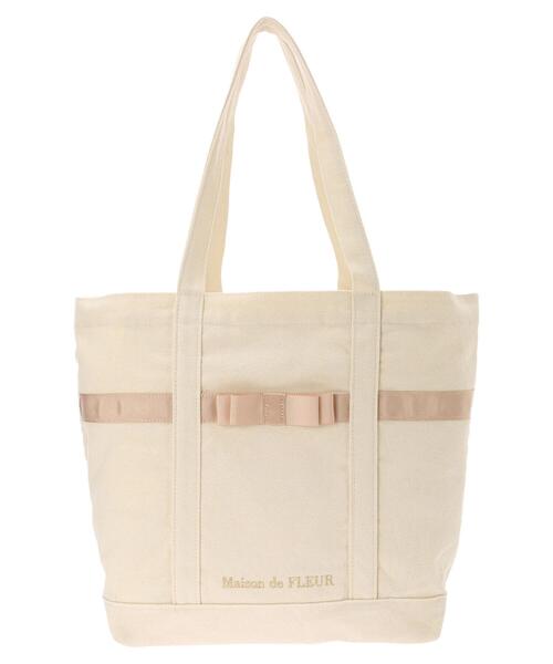 Maison de FLEUR（メゾンドフルール）の「多機能帆布トートMバッグ（トートバッグ・レディース・ブラック/ブラウン/アイボリー・FREE）」の4枚目の写真